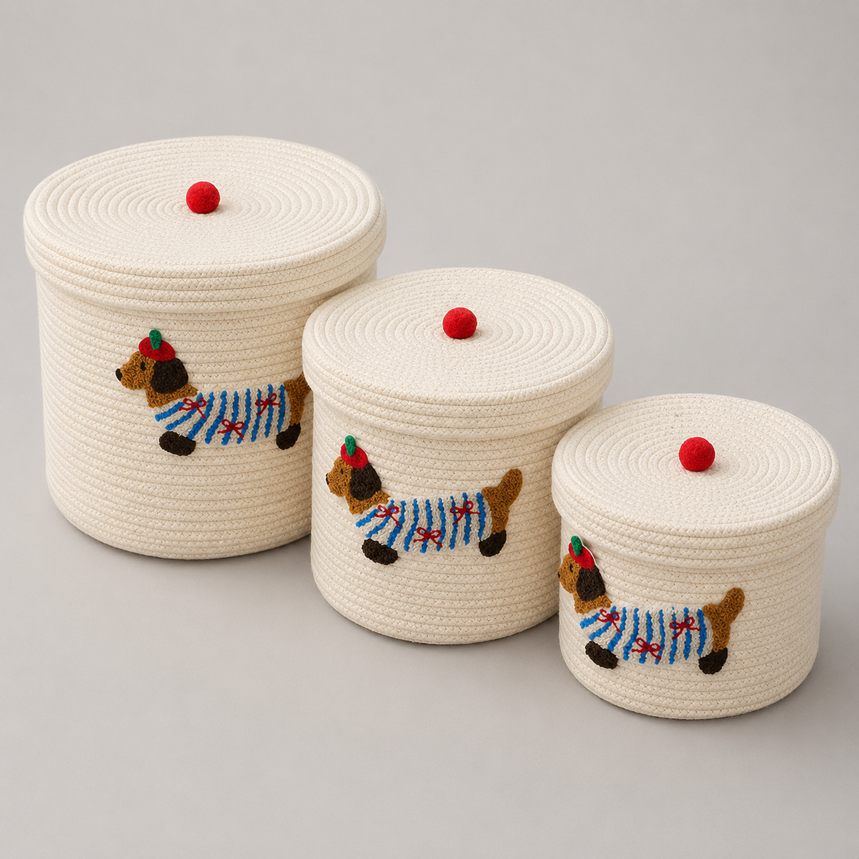 Large Rattan Storage Basket Set - lifestyle