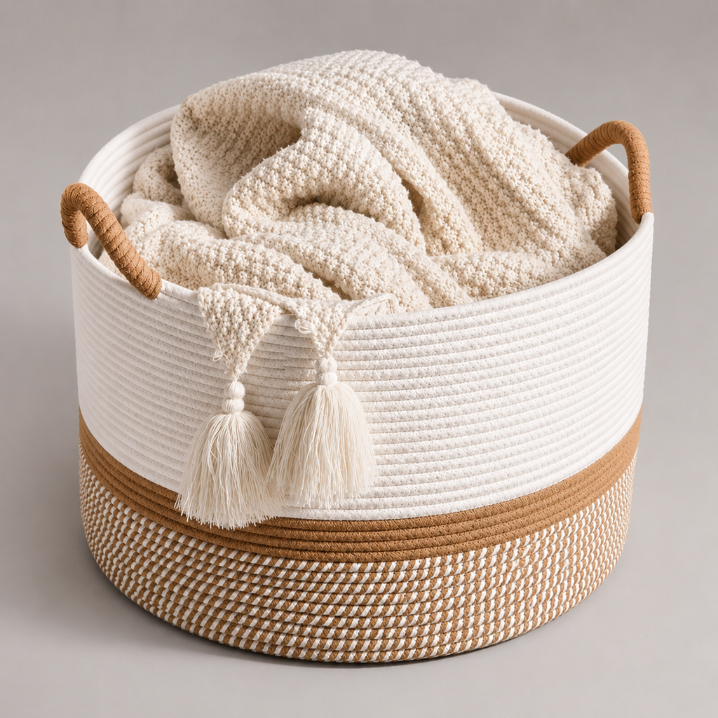 Seagrass Shelf Organizer Basket - detail