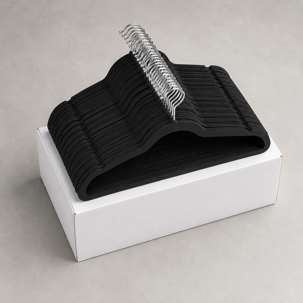 Velvet suit hangers set