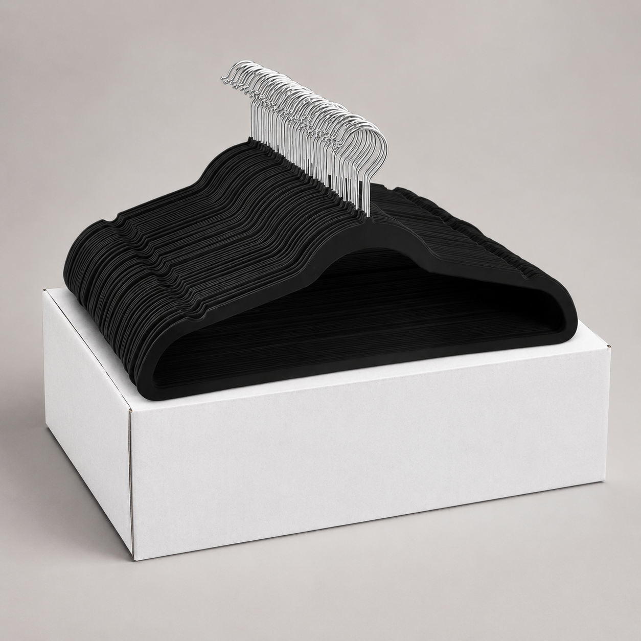 Velvet suit hangers detail