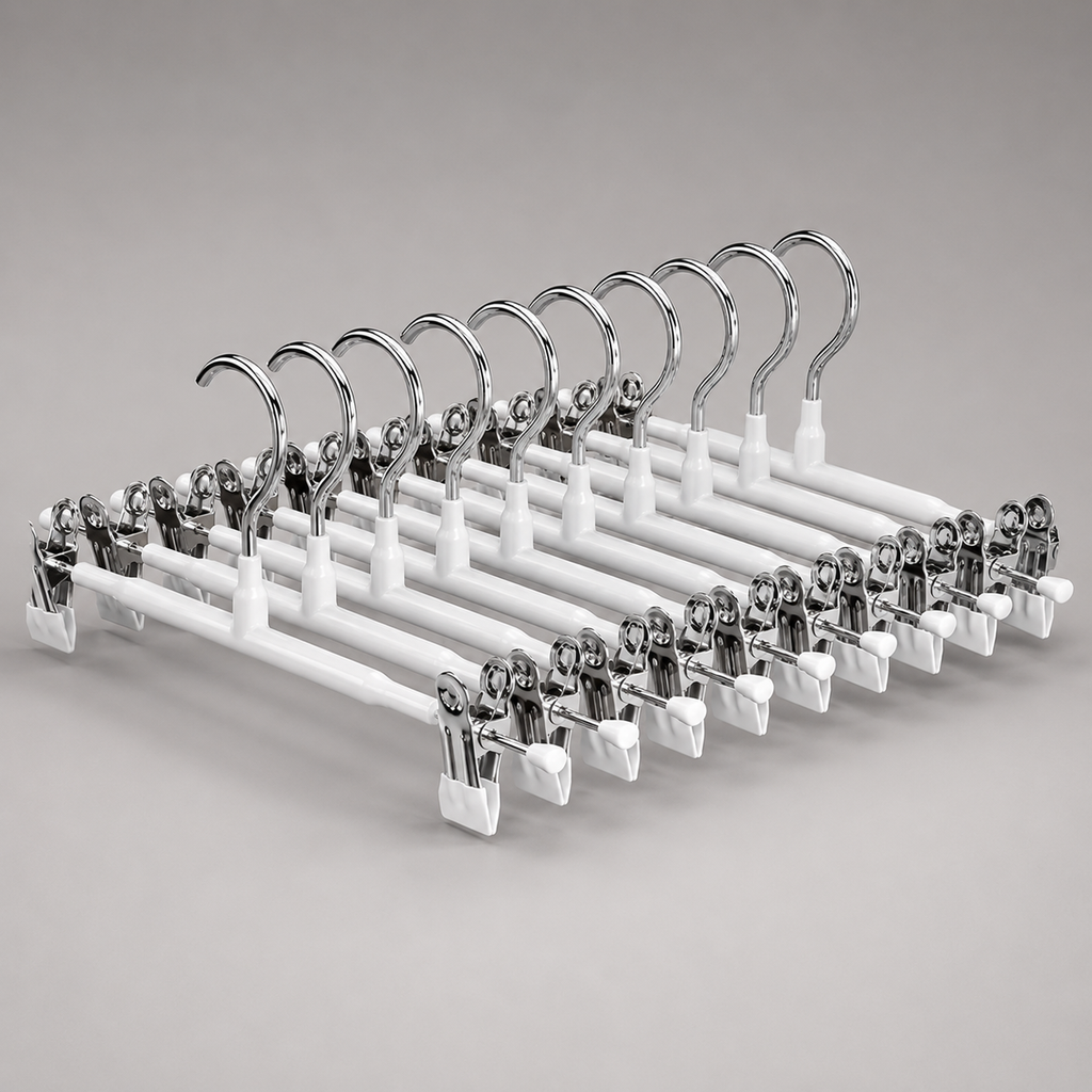 Skirt and pants clip hangers detail