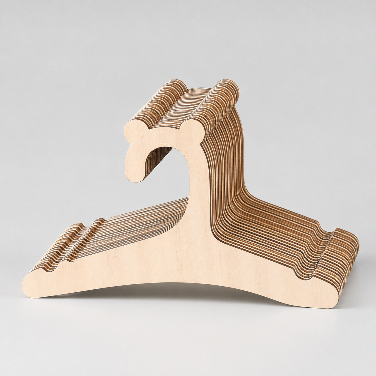 Kids wooden bear hangers detail