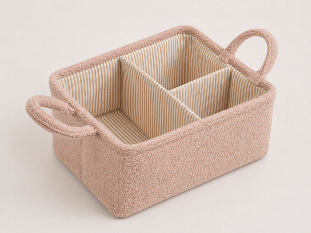 Plush Divided Storage Basket
