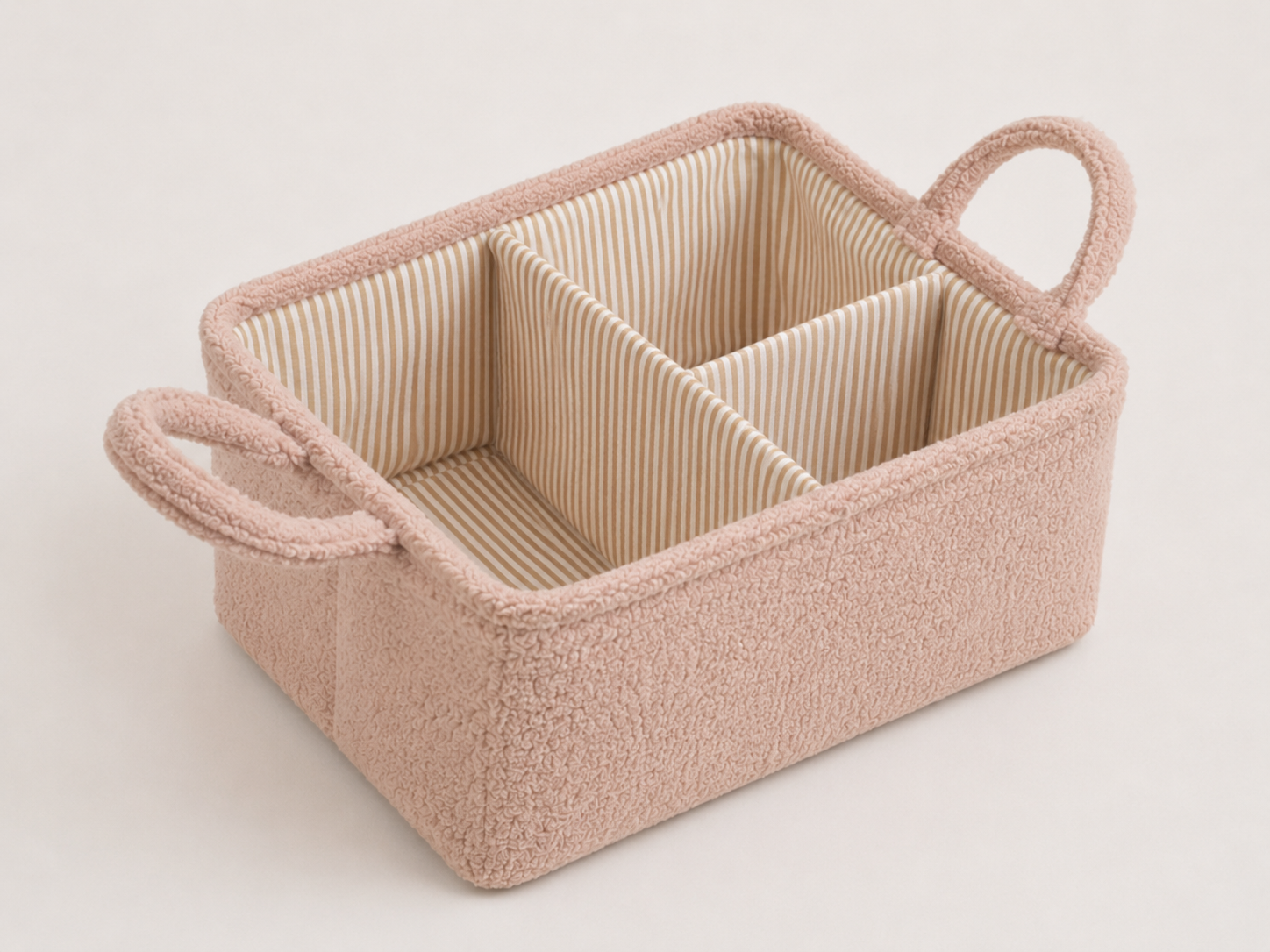 Plush Divided Storage Basket