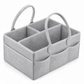 Gray Felt Multi-Compartment Storage Caddy