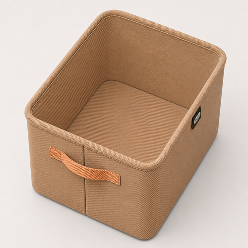 Foldable Fabric Storage Bin with Handle